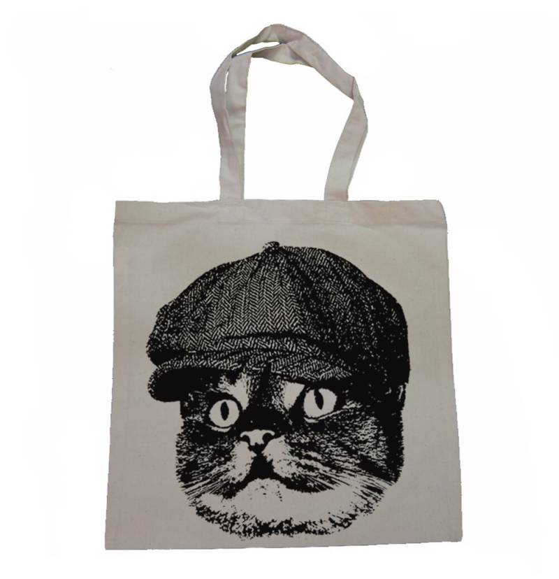 Katze Mit Hut - Canvas Tote Bag 15"x 16" von lastearth