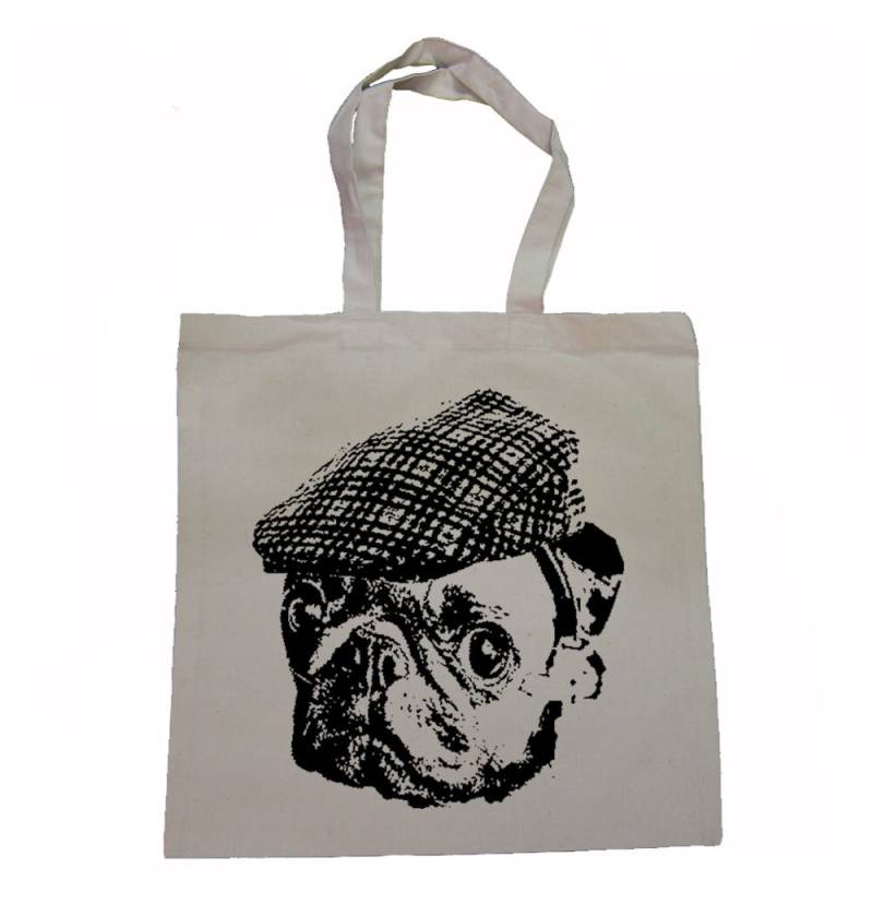 Mops Tote Bag Niedliches Geschenk Einkaufstasche Vintage Canvas Shopping Geschenke Accessoire Handtasche Hundeliebhaber Lustiger Tiergeschenk von lastearth