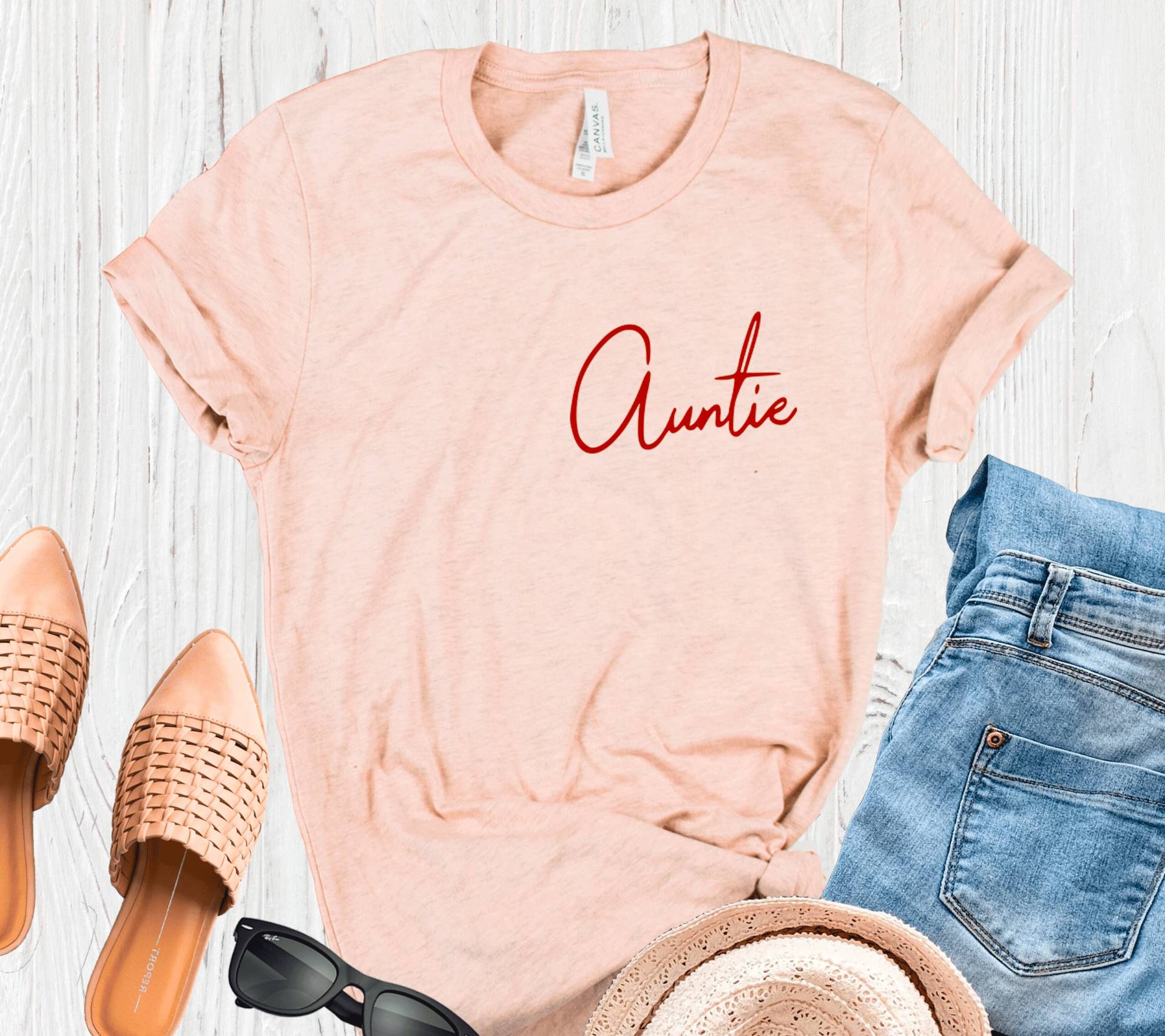 Tante Shirt, Taschenshirt, Muttertag Geschenk Für Tante, Lieblingstante Geschenk, Damen T-Shirt, Geschenke Sie von lastearth