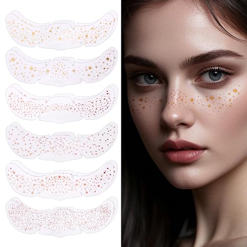 12stk Holografische Farbenfrohe Glitzer Sommersprossen Aufkleber, Schweißfest & Wasserfest Gesichtsaufkleber Glitzer Glänzend Stern-Punkt-Design Festival Rave Make-up-Zubehör für Frauen 12stk Holografische Farbenfrohe Glitzer Sommersprossen Aufkleber, Schweißfest & Wasserfest Gesichtsaufkleber Glitzer Glänzend Stern-Punkt-Design Festival Rave Make-up-Zubehör für Frauen von lasuroa