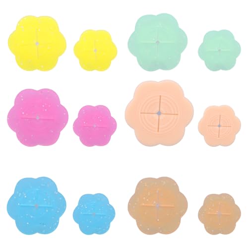 lasuroa 12 Stück Cinch Clips für Damenkleidung, Modische Unsichtbare Kleiderclips auf der Rückseite Silikon Bundspanner Clip für Hemden Kleider Blusen Oberteile (6 Farben, 2 Größen) von lasuroa