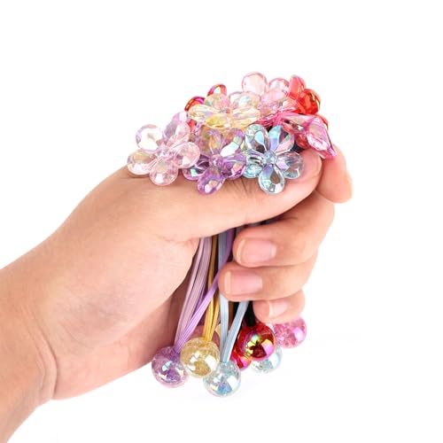 lasuroa 12 Stück Haargummis mit Kugelanhängern Kleine Mädchen, Farbige Kamelienperlen Elastische Haarbänder mit Kugeln Süße Blumen Pferdeschwanzhalter für Frisuren Accessoires für Kleinkinder lasuroa 12 Stück Haargummis mit Kugelanhängern Kleine Mädchen, Farbige Kamelienperlen Elastische Haarbänder mit Kugeln Süße Blumen Pferdeschwanzhalter für Frisuren Accessoires für Kleinkinder von lasuroa