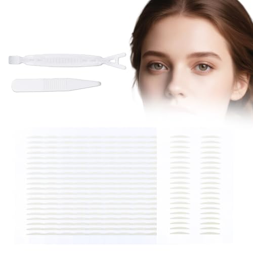 lasuroa 400 Stück Doppellid-Klebeband, Augenlid Tape Unsichtbar mit Gabel und Pinzette langanhaltend Augenlifting-Klebeband für sofortiges Anheben von ungleichmäßigen oder Einzelnen Augenlidern von lasuroa