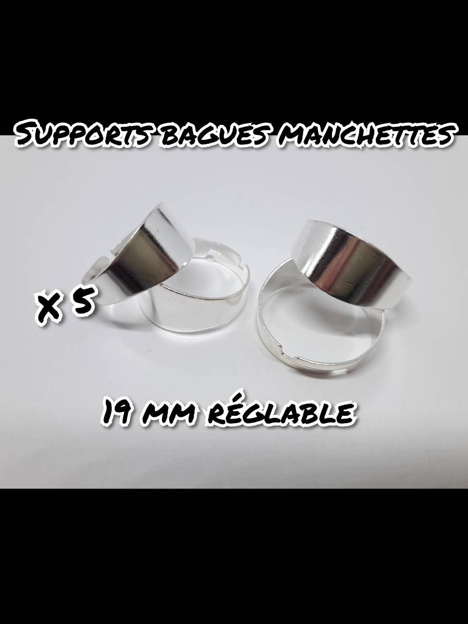 Set Mit 5 Manschettenringstützen, Verstellbar, Eisen, Platinfarben, 4~10 Mm, Schmuckkreation, Liberty, Collage, Diy-Schmuck Set Mit 5 Manschettenringstützen, Verstellbar, Eisen, Platinfarben, 4~10 Mm, Schmuckkreation, Liberty, Collage, Diy-Schmuck von latelierdandrea
