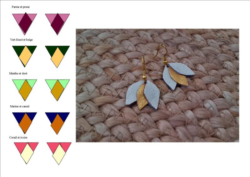 Anpassbare Leder Lotus Blume Ohrringe, Blütenblatt Bohemian Chic, Hochzeitszubehör, Weihnachtsgeschenk von latiteMarie