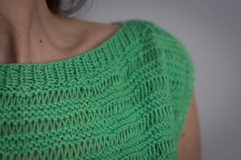 Fadenpullover Mit Wunderschönem Lochmuster, Handgestrickt Zwei Nadeln von latricotteje