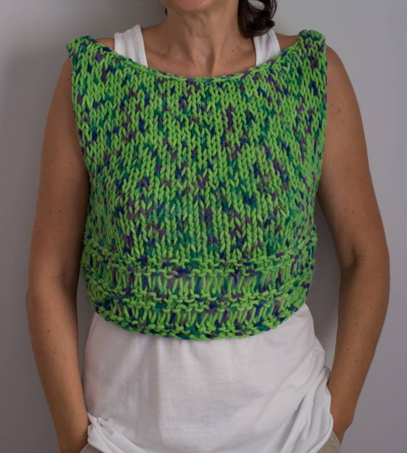 Handgestrickter Pullover Aus Baumwollgarn Mit Zwei Nadeln von latricotteje