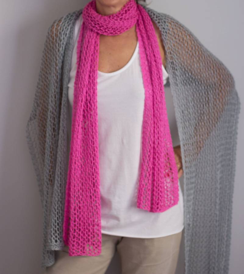 Handgewebter Fadenschal/Schal Mit Zwei Nadeln von latricotteje