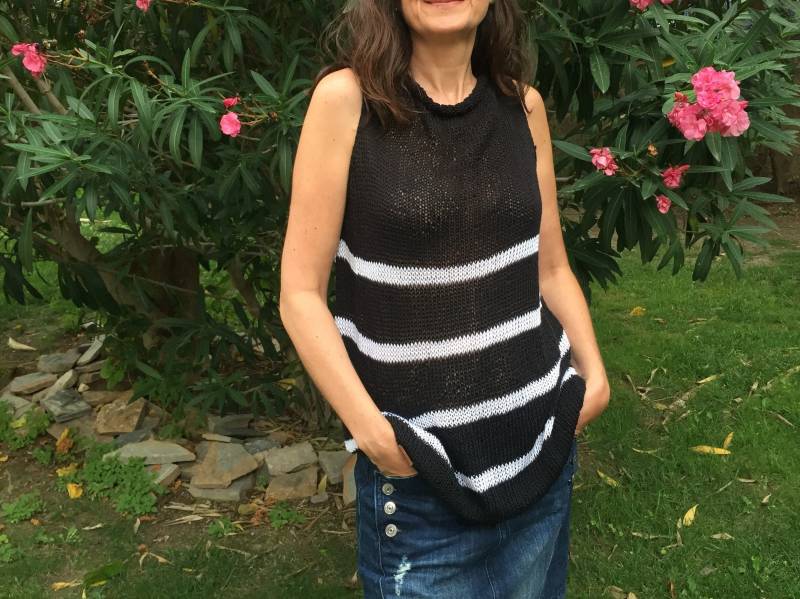 Mit Zwei Nadeln Handgewebter Fadenpullover Im Matrosen-Look Mit Ausgeprägtem Casual-Chic-Look, Perfekt Für Frühling Und Sommer von latricotteje