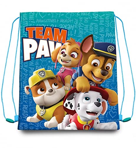 lau-fashion Paw Patrol Gymtasche Hunde Motive Turnbeutel Schuhbeutel Schulter Tasche Schule 40x30cm von lau-fashion