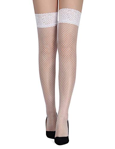 lau-fashion Strapse Strümpfe Netz Halterlos Damen Overknees Nylon Gogo Girl Schwarz M-XL Farbe schwarz von lau-fashion