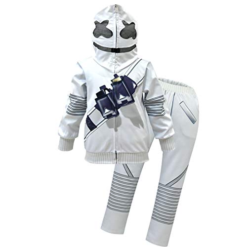 laughZuaia Kinder Jungen Mädchen Lustige Kostüme Outfits DJ Slime Face Zipper Tops Jacke und Hose Sets (140, DJ) von laughZuaia