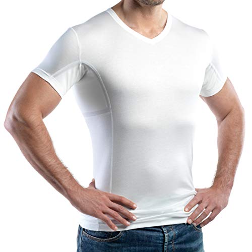laulas Anti-Schweiß Funktionsunterhemd Light Herren - T-Shirt mit Innenschicht aus saugstarkem Frottee gegen Achselnässe - S von laulas