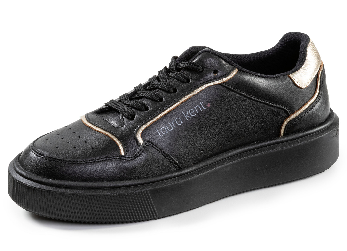 LAURA KENT, trendige Damen-Sneaker, Weite H, mit herausnehmbarem Fußbett, Schwarz, Größe 41 LAURA KENT, trendige Damen-Sneaker, Weite H, mit herausnehmbarem Fußbett, Schwarz, Größe 41 von laura kent