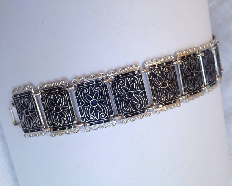 Bb Sterling Panel Armband Filigran von lauraab51