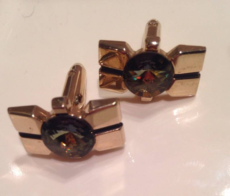 Hickok Rivoli Strass Manschettenknöpfe von lauraab51