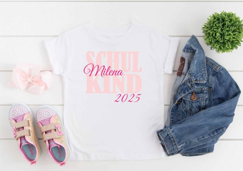 T-Shirt Zur Einschulung Schulkind Mit Namen/Einschulungsshirt Erster Schultag von lauramariestyle
