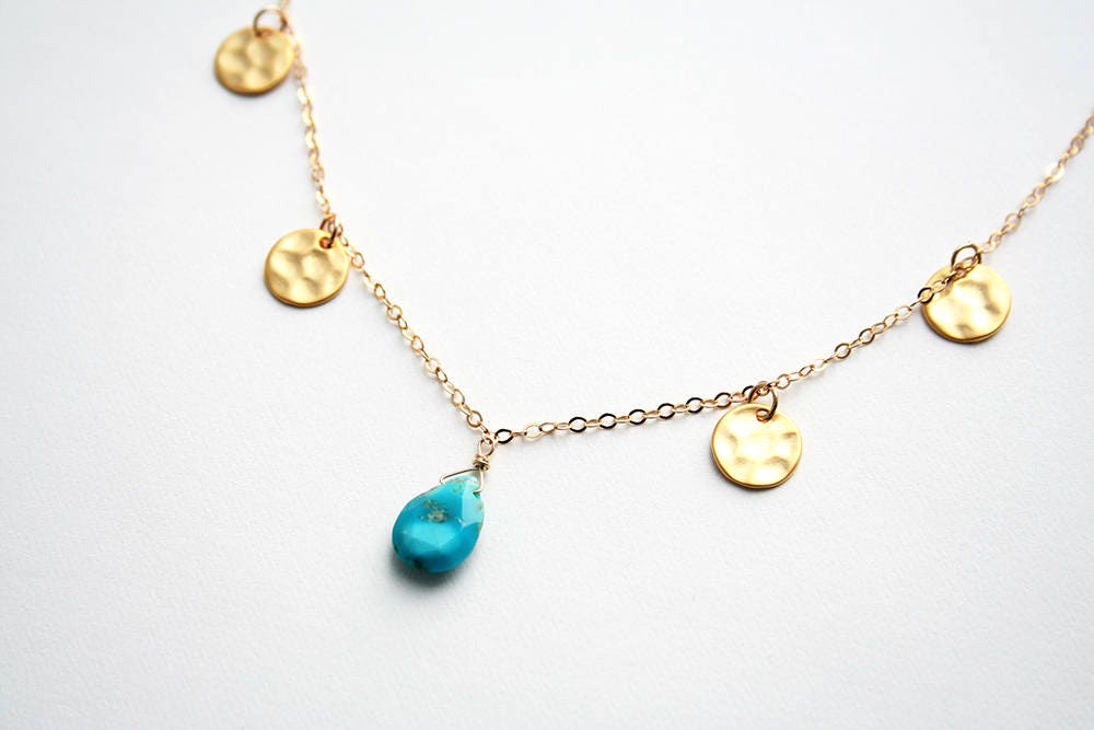 Türkis Halskette Boho Layering Western von laurastark