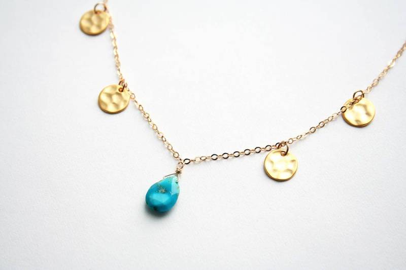 Türkis Halskette Boho Layering Western von laurastark