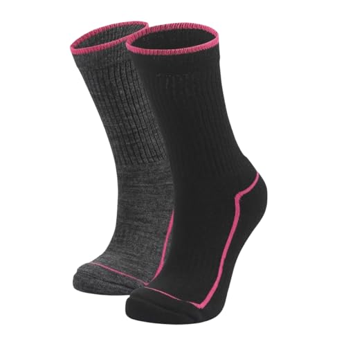 Laufsocken Damen, 2 Paar, Merinowolle, Sportsocken Damen, Gripsocken, Laufen, Bequem, Handtuchunterstützung, MIX, 35-40 von lavendel