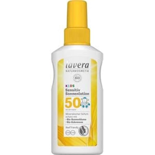 lavera Sensitiv Sonnenlotion KIDS LSF 50+ • Sonnenschutz • Lichtschutzfaktor 50 • Naturkosmetik • vegan • zertifiziert • 100 ml von lavera