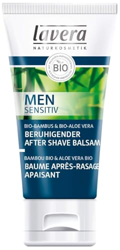 lavera Men sensitiv beruhigendes Aftershave Balsam - mit Bio-Bambus & Bio-Aloe Vera - beugt Hautrötungen vor & beruhigt rasurstrapazierte empfindliche Haut - Naturkosmetik - vegan - Bio (1 x 50 ml) von lavera