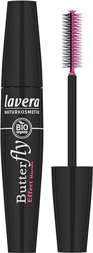 lavera Butterfly Effect Mascara Beautiful Black Wimperntusche ∙ Farbe black schwarz ∙ Volumen, Schwung & Definition ∙ Natural & innovative Make up ✔ vegan ✔ Bio Pflanzenwirkstoffe ✔ Naturkosmetik ✔ Augen Kosmetik 1er Pack (1 x 11 ml) von lavera