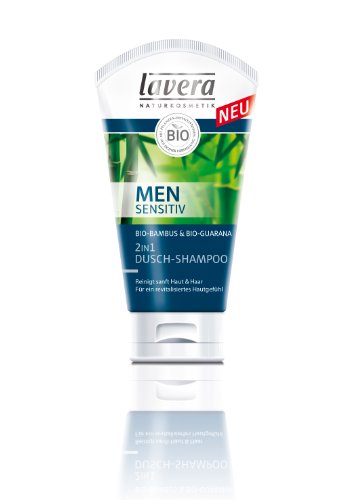 lavera Men sensitiv 2in1 Dusch-Shampoo, Duschgel für Männer 2er Pack (2 x 150 ml) von lavera