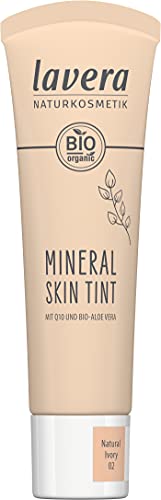 lavera Mineral Skin Tint - Natural Ivory 02 - getönte Tagescreme - mit Q10 & Bio-Aloe Vera - Vitamin E - frei von Silikonen - frei von Mineralöl - Naturkosmetik - vegan - Bio (1 x 30 ml) von lavera