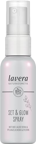 lavera Set & Glow Spray - Fixiert das Make-up - natürliches Finish - feuchtigkeitsspendend - vegan - Naturkosmetik - 50 ml von lavera