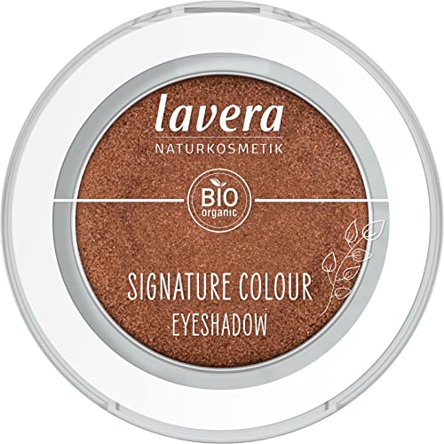 lavera Signature Colour Eyeshadow -Amber 07- bronze - Bio-Mandelöl & Vitamin E - Vegan - schimmernd - Intensive Farbabgabe (1 Stück) von lavera