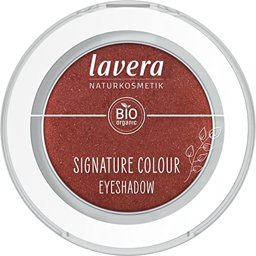 lavera Signature Colour Eyeshadow -Red Ochre 06- rot - Bio-Mandelöl & Vitamin E - Vegan - schimmernd - Intensive Farbabgabe (1 Stück) von lavera