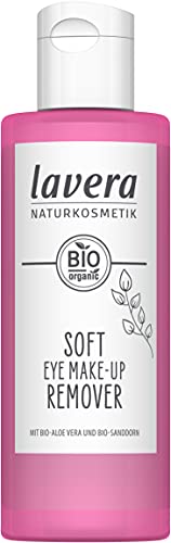 lavera Soft Eye Make-up Remover - Make-Up Entferner - glutenfrei - Für die sensible Augenpartie Vegan - ohne Silikone - ohne Mineralöl - glutenfrei - Bio-Aloe Vera - Bio-Sanddorn - 100ml von lavera