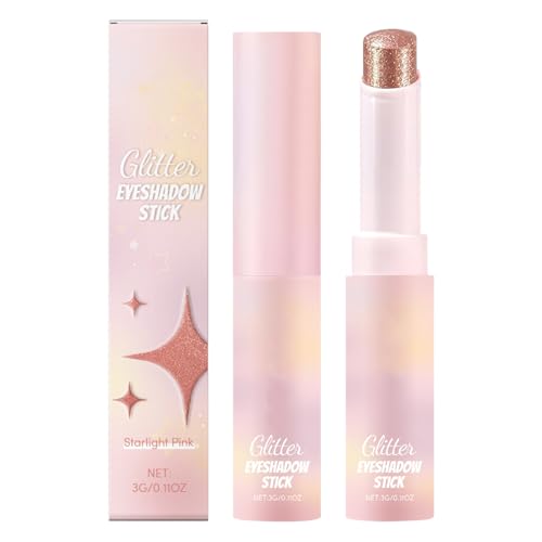 laxreheye Lidschattenstift mit glitzernden Pailletten | Gelée Textur-Illuminator-Stick | weiches Gesicht Make-up und für Dating, Reisen und Transport von laxreheye
