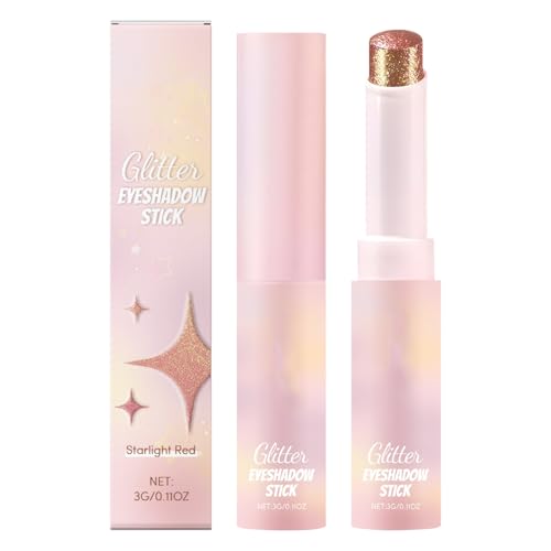 laxreheye Lidschattenstift mit glitzernden Pailletten – Lidschattenstift Crystal Jelly Glaze – Schmelzendes Make-up für empfindliche und trockene Haut von laxreheye