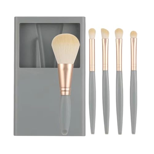 laxreheye Make -up -Bürstensets für Frauen, Reise -Make -up -Bürstenset | Kleine Make -up -Bürsten mit Gehäuse und Spiegel | Komplette Funktion Portable Cosmetic Tool für Fundamentpulver Concealer Ly von laxreheye