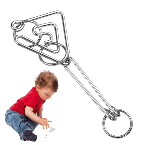 laxreheye Puzzles aus Draht – Metalldraht-Puzzles 8 Stück Spielzeug Zaubertricks – Verriegelungsspiel zum Entriegeln von Eisen, tragbar, Lernspielzeug, flexible Puzzles von laxreheye