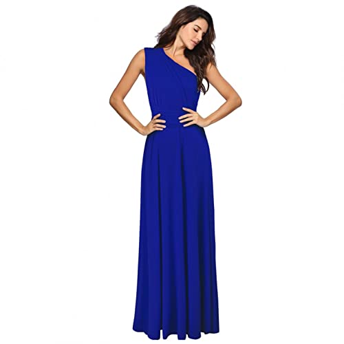 lbert Damen Sexy Lange Abendkleid Rückenfreie Multiway Maxikleid Elgant V-Ausschnitt Neckholde Partykleid Cocktailkleid Cabrio Brautjungfernkleid Ballkleid Rücken Kreuz von lbert