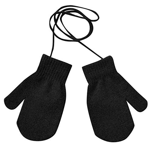 lbert Kinder Fäustlinge Winter Strickhandschuhe 1-4 Jahre Jungen Mädchen Süße Handschuh Thermohandschuhe mit schnur Warme Fausthandschuhe Winterhandschuhe für Baby Kleinkind von lbert