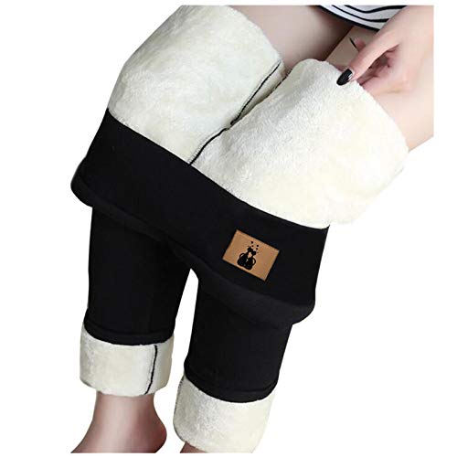 lbert Winter Leggings Damen Strumpfleggings Gefüttert Warme Winter Hosen Dicke Kaschmir Blickdicht Fleecehose Frauen Tierdrucken Strumpfhose Thermoleggings Hohe Taille Yogahosen Sporthose von lbert