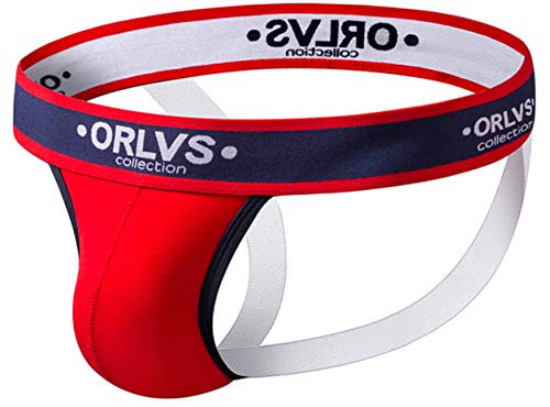 lclvld Herren Reizvoll Tanga Strings Atmungsaktives Sportunterwäsche Strings Jockstrap für Sport und Freizeit, Rot, EU L / Asien XL von lclvld