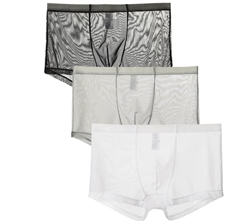 lclvld Herren Sexy Boxershorts Hosen Sheer Durchsichtig Unterhose Dessous Sexy Transparente Unterhose von lclvld