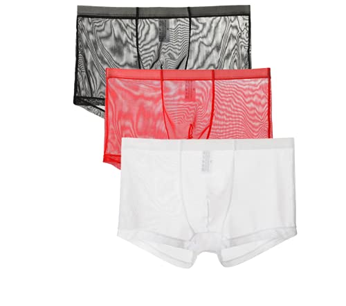 lclvld Herren Sexy Boxershorts Hosen Sheer Durchsichtig Unterhose Dessous Sexy Transparente Unterhose von lclvld