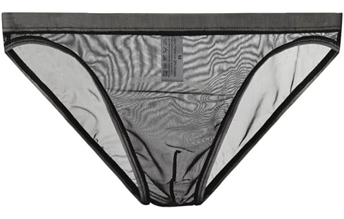 lclvld Herren Slips Briefs Dünn Unterhose Low Rise Bikini Briefs Slips Bequeme Reizvoll Transparentes Netz Unterhose Unterwäsche von lclvld