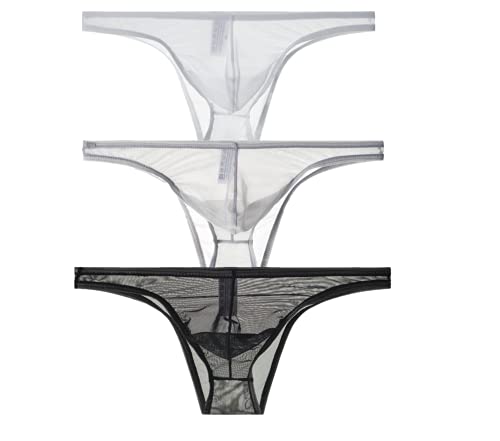 lclvld Herren Slips Transparent Erotik Briefs Low Rise Slips Atmubgsaktiv Sexy Jockstrap Sortunterwäsche Slips von lclvld