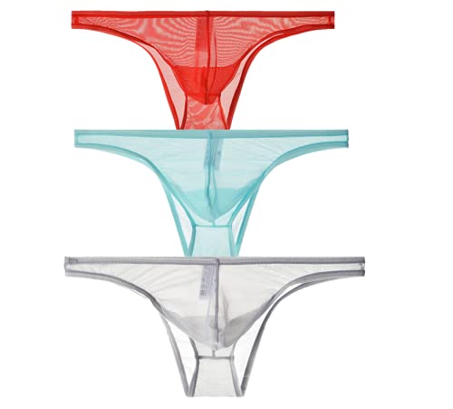 lclvld Herren Slips Transparent Erotik Briefs Low Rise Slips Atmubgsaktiv Sexy Jockstrap Sortunterwäsche Slips von lclvld