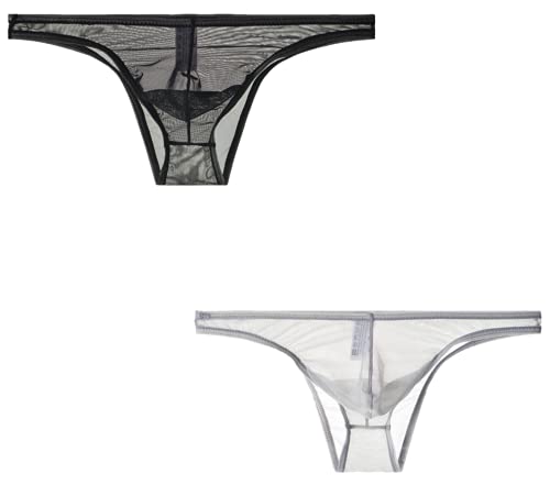 lclvld Herren Slips Transparent Erotik Briefs Low Rise Slips Atmubgsaktiv Sexy Jockstrap Sortunterwäsche Slips von lclvld