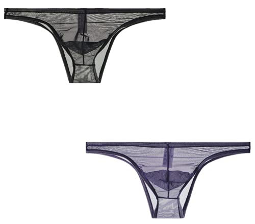 lclvld Herren Slips Transparent Erotik Briefs Low Rise Slips Atmubgsaktiv Sexy Jockstrap Sortunterwäsche Slips von lclvld