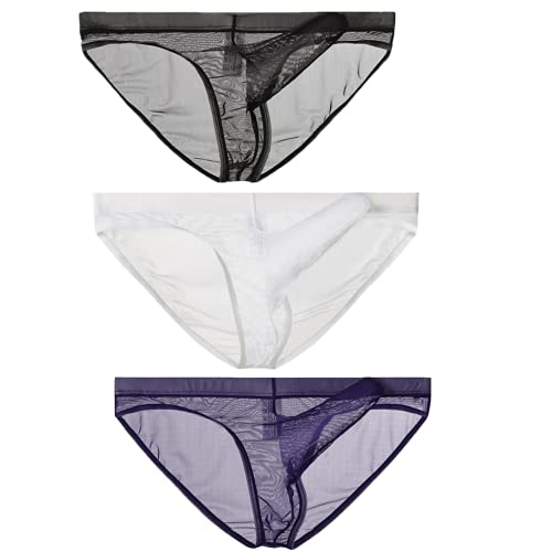 lclvld Herren Slips Unterwäsche Transparent Mesh durchsichtig Slips Sexy Erotik Männer Unterwäsche Elephant Bulge Unterhosen von lclvld