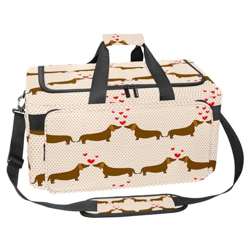 lcndlsoe Großer Sport-Turnbeutel, 30 l, Seesack für Reisen, Workout, Fitness & Sport – Happy Cartoon Dinosaurier Hintergrund, Mehrfarbig 10, 25x48x26cm/9.84x18.9x10.24in, Taschen-Organizer von lcndlsoe